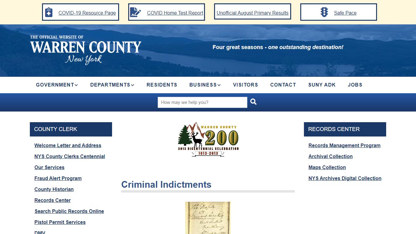 Criminal Indictments | Warren County